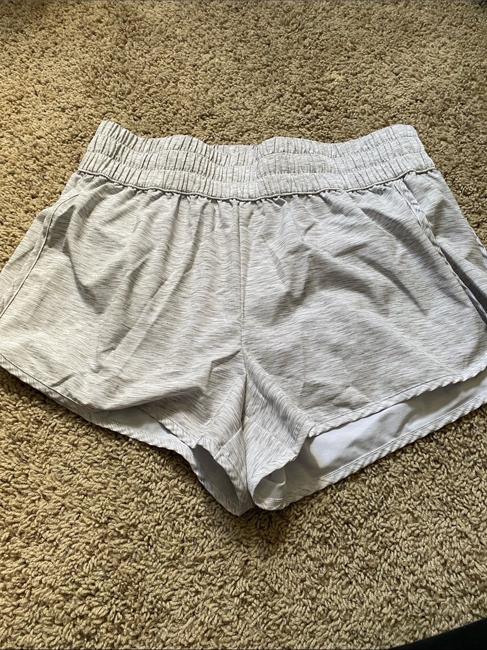 DSG Heather Light Gray Athletic Shorts with Elastic Waist